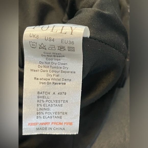 OHPOLLY runaway cut out Ultra-sleek sexy single shoulder bodycon midi dress US 4 - Picture 8 of 9